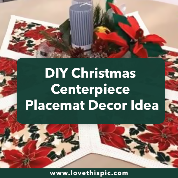 DIY Christmas Centerpiece Placemat Decor Idea