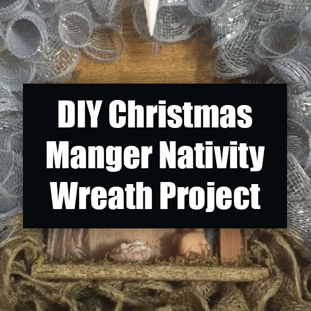 DIY Christmas Manger Nativity Wreath Project