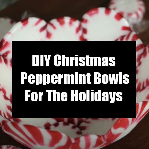 DIY Christmas Peppermint Bowls For The Holidays