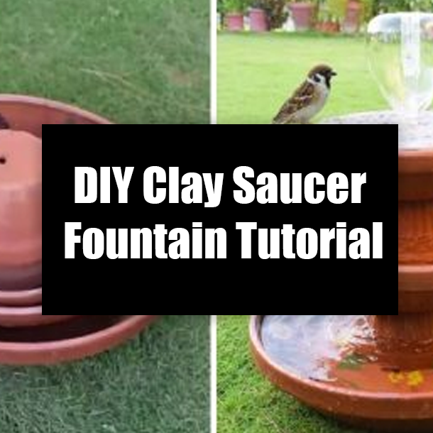 DIY Clay Saucer Fountain Tutorial