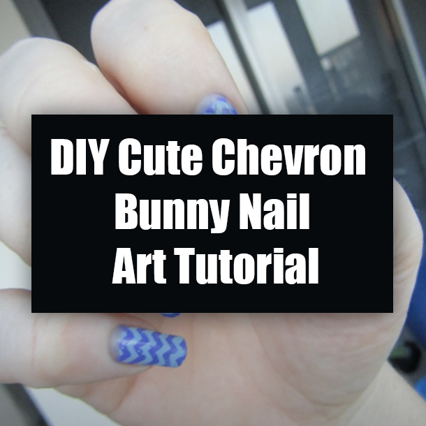 DIY Cute Chevron Bunny Nail Art Tutorial