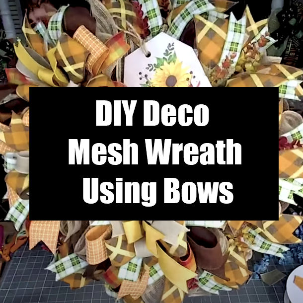 DIY Deco Mesh Wreath Using Bows