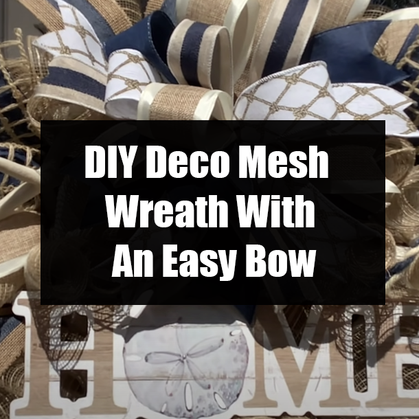 DIY Deco Mesh Wreath With An Easy Bow