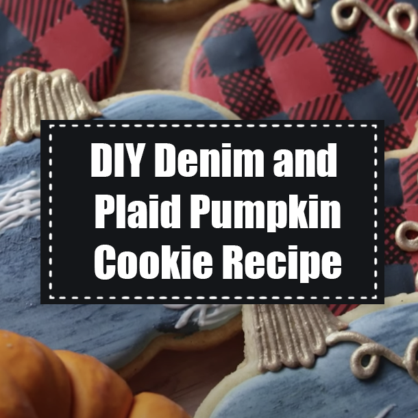 DIY Denim and Plaid Pumpkin Cookie Recipe