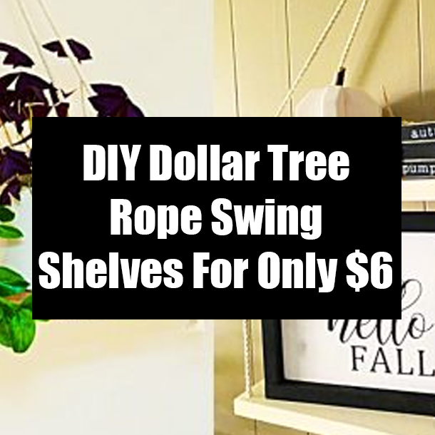 DIY Dollar Tree Rope Swing Shelves For Only $6