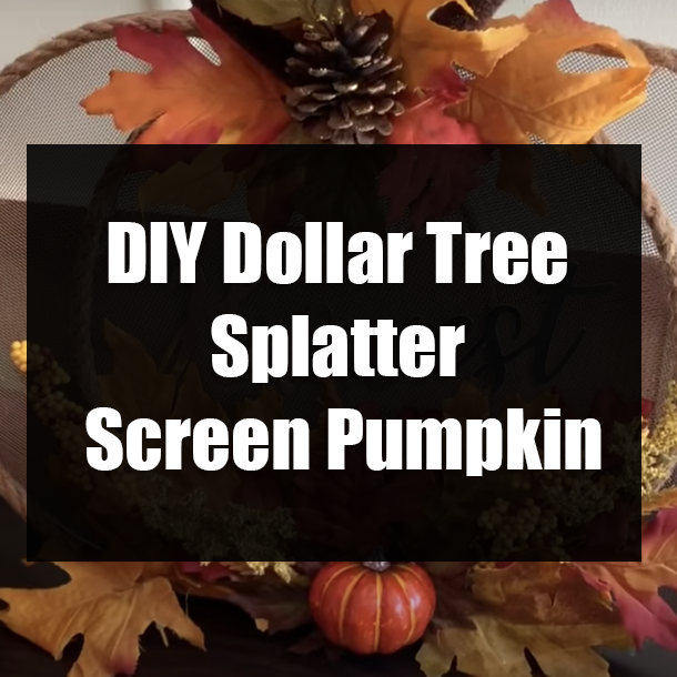 DIY Dollar Tree Splatter Screen Pumpkin