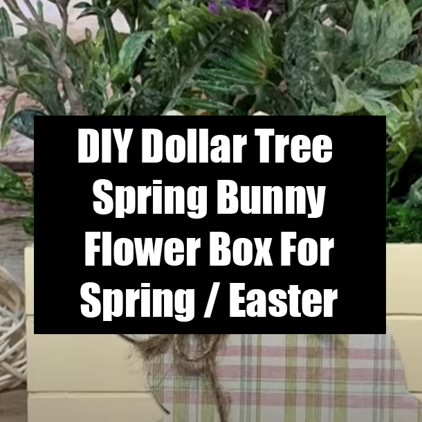 DIY Dollar Tree Spring Bunny Flower Box For Spring / Easter