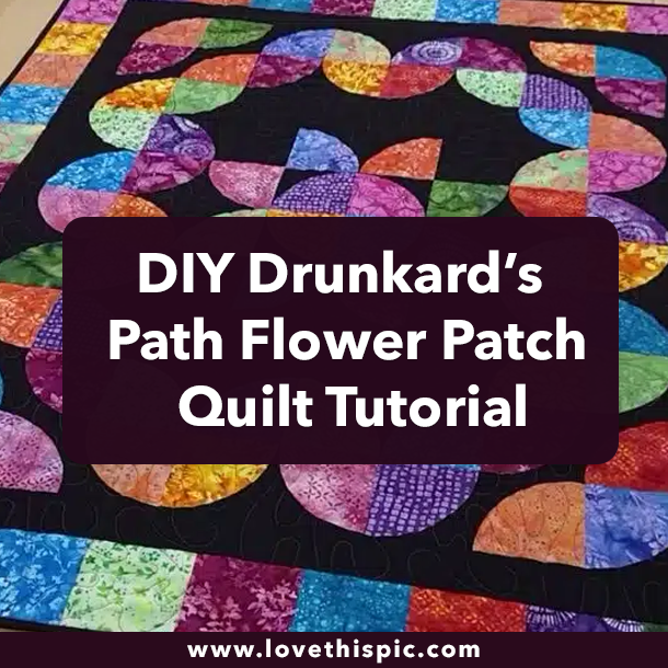 DIY Drunkard’s Path Flower Patch Quilt Tutorial