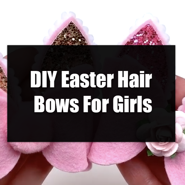 DIY Easter Hair Bows For Girls