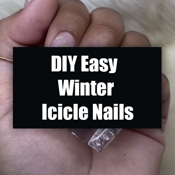 DIY Easy Winter Icicle Nails