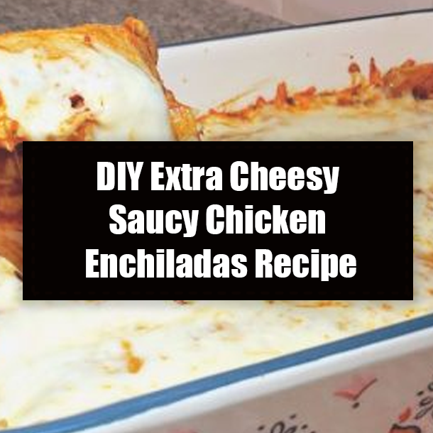 DIY Extra Cheesy Saucy Chicken Enchiladas Recipe