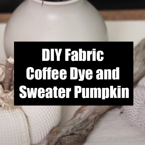 DIY Fabric Coffee Dye and Sweater Pumpkin