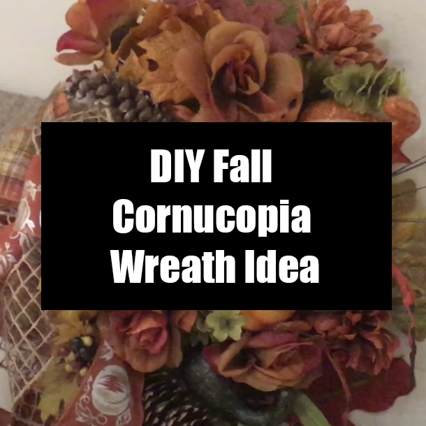 DIY Fall Cornucopia Wreath Idea