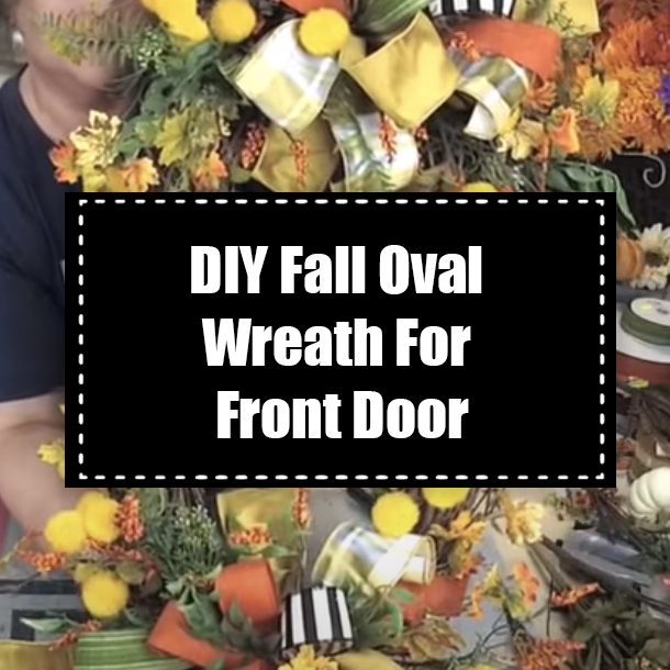 DIY Fall Oval Wreath for Front Door