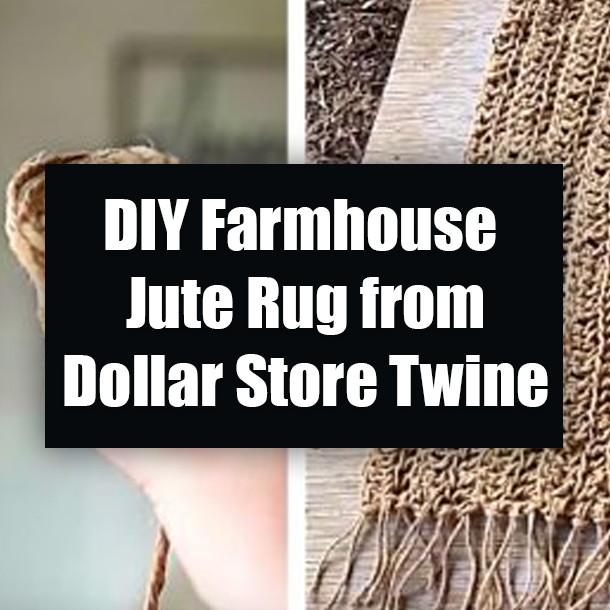 DIY Farmhouse Jute Rug from Dollar Store Twine
