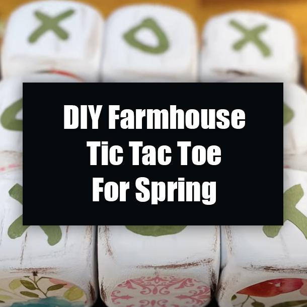 DIY Farmhouse Tic Tac Toe For Spring