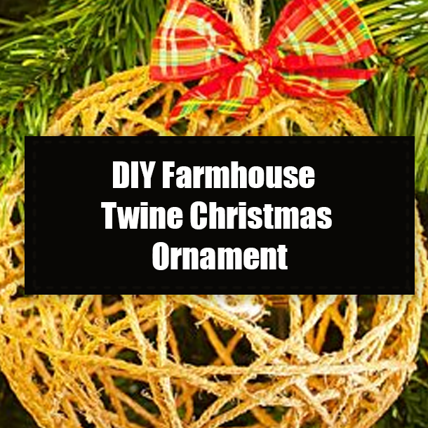 DIY Farmhouse Twine Christmas Ornament