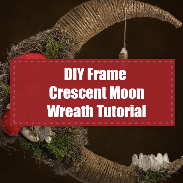DIY Frame Crescent Moon Wreath Tutorial