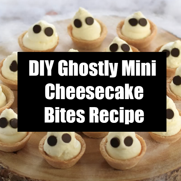 DIY Ghostly Mini Cheesecake Bites Recipe