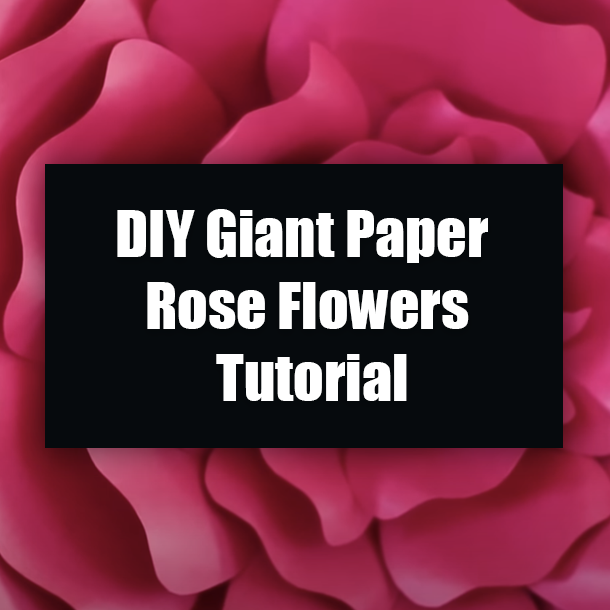 DIY Giant Paper Rose Flowers Tutorial