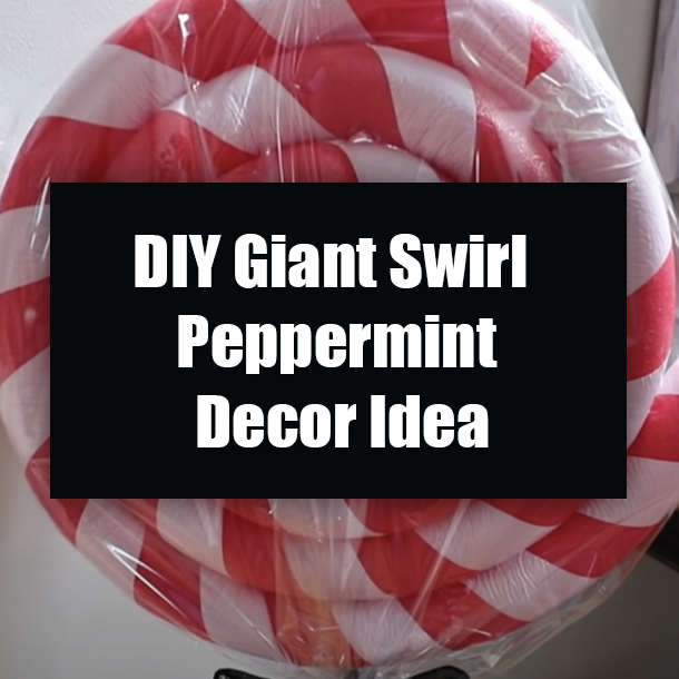 DIY Giant Swirl Peppermint Decor Idea