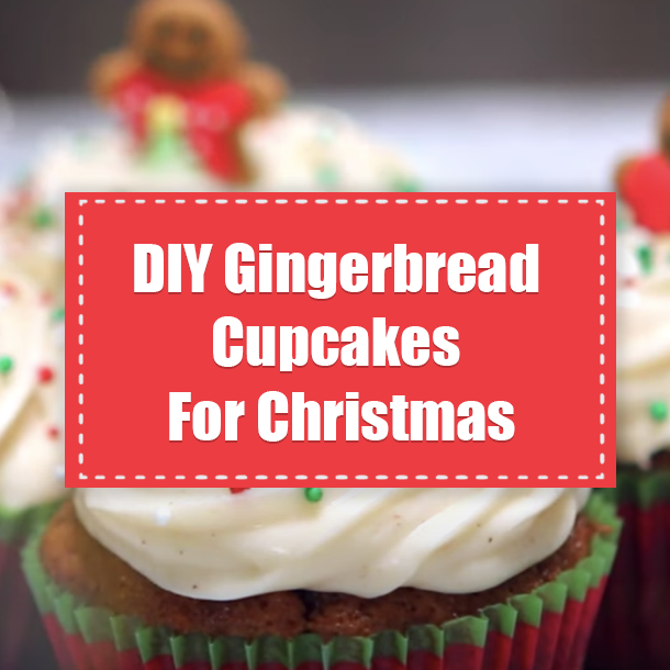DIY Gingerbread Cupcakes For Christmas