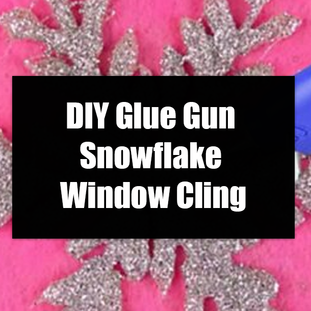 DIY Glue Gun Snowflake Window Cling