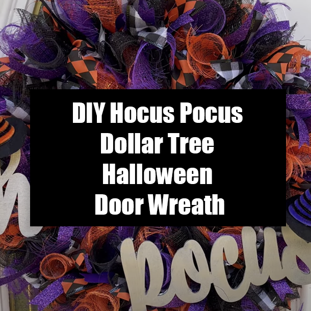 DIY Hocus Pocus Dollar Tree Halloween Door Wreath