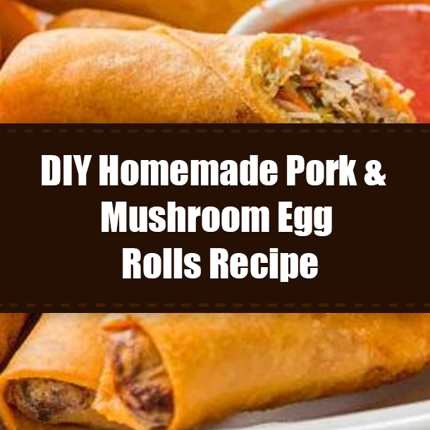 DIY Homemade Pork & Mushroom Egg Rolls Recipe