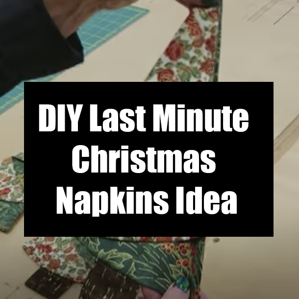 DIY Last Minute Christmas Napkins Idea