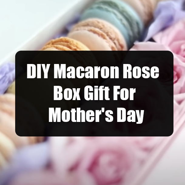 DIY Macaron Rose Box Gift For Mother's Day