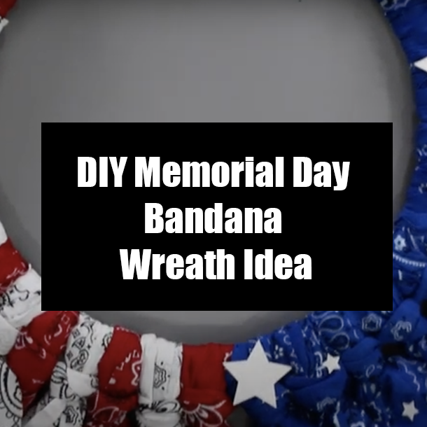 DIY Memorial Day Bandana Wreath Idea