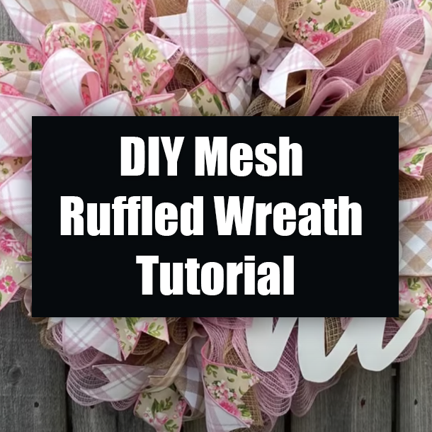 DIY Mesh Ruffled Wreath Tutorial