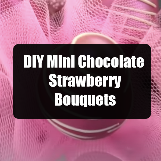 DIY Mini Chocolate Strawberry Bouquets