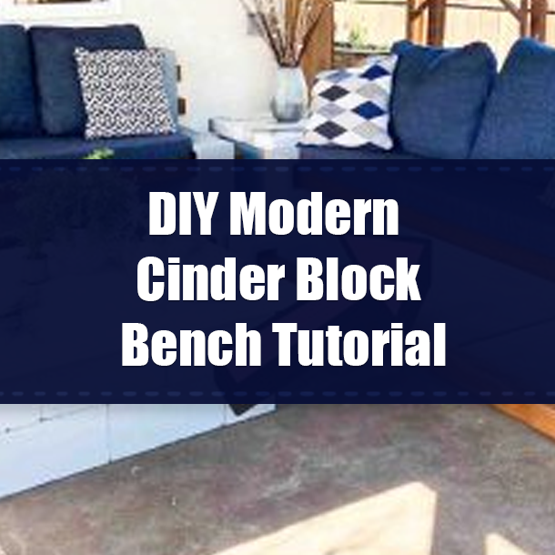 DIY Modern Cinder Block Bench Tutorial