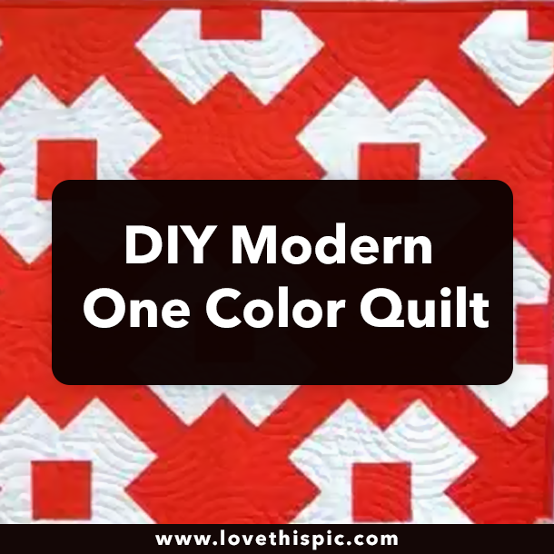DIY Modern One Color Quilt