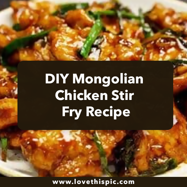 DIY Mongolian Chicken Stir Fry Recipe