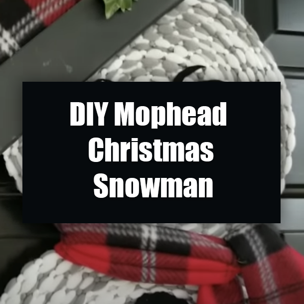 DIY Mophead Christmas Snowman