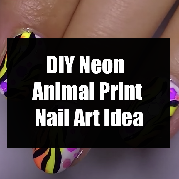 DIY Neon Animal Print Nail Art Idea