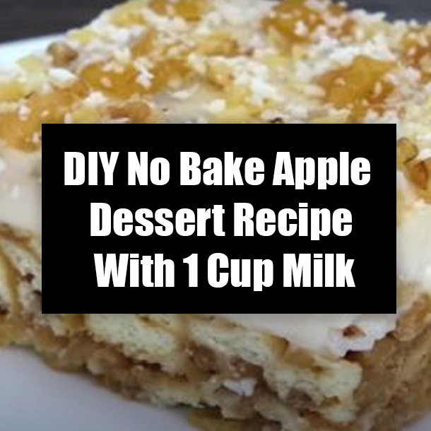 DIY No Bake Apple Dessert Recipe With 1 Cup Milk