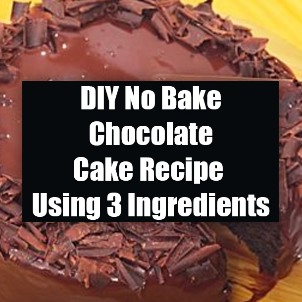 DIY No Bake Chocolate Cake Recipe Using 3 Ingredients