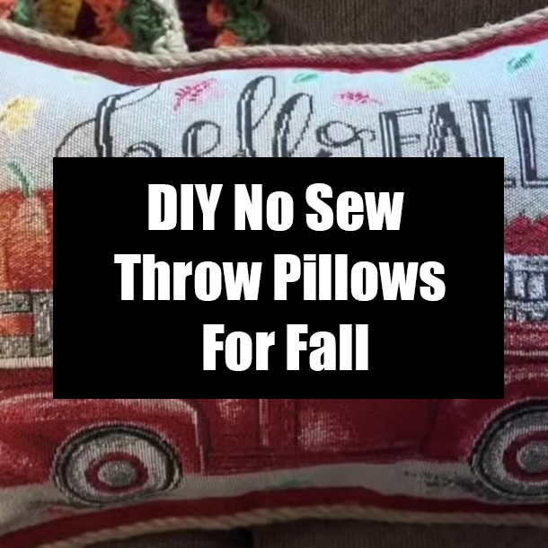 DIY No Sew Throw Pillows For Fall