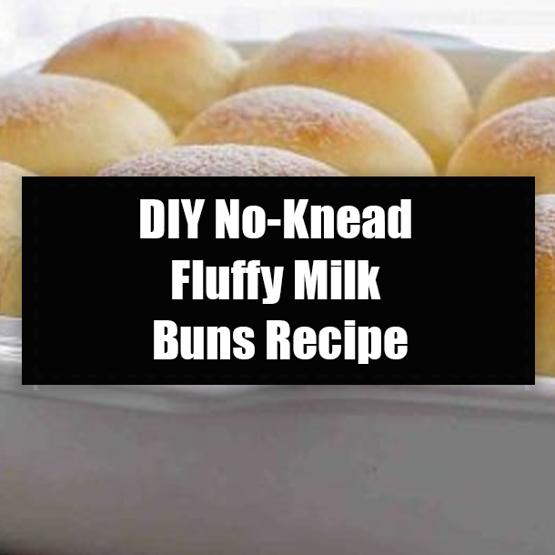 DIY No-Knead Fluffy Milk Buns Recipe