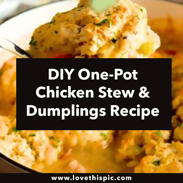 DIY One-Pot Chicken Stew & Dumplings Recipe