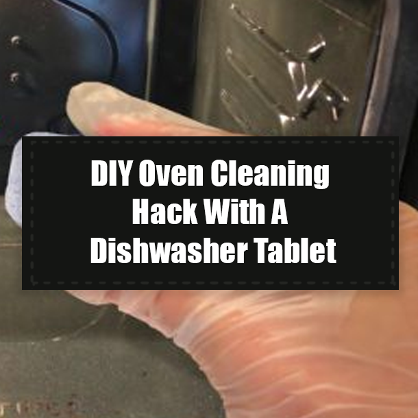 DIY Oven Cleaning Hack With A Dishwasher Tablet