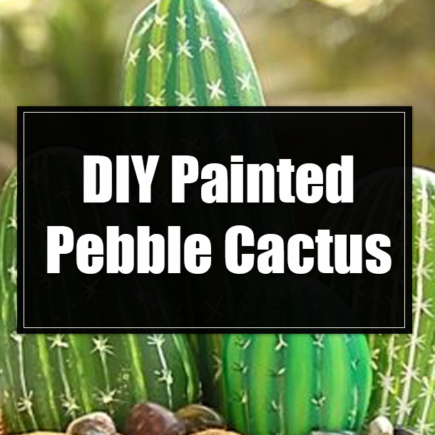 DIY Painted Pebble Cactus