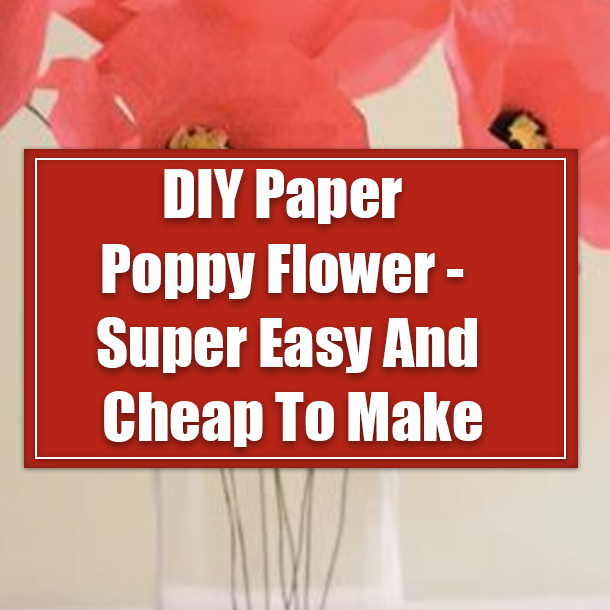 DIY Paper Poppy Flower - Super Easy And Cheap To Make