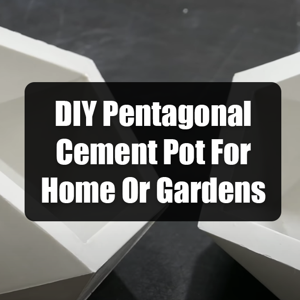 DIY Pentagonal Cement Pot For Home Or Gardens