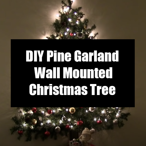 DIY Pine Garland Wall Mounted Christmas Tree