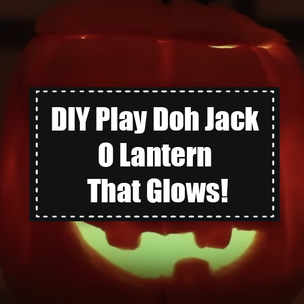DIY Play Doh Jack O Lantern That Glows!